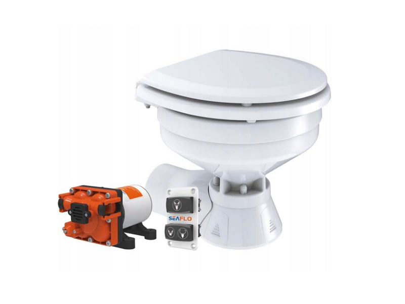 TOALETA STACJONARNA JACHTOWA MORSKA Z MACERATOREM 12V SFMTE1-04


